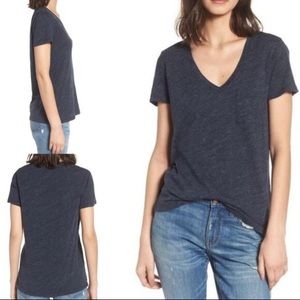 Madewell Navy Whisper V-Neck Tee Size Small